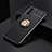 Coque Ultra Fine Silicone Souple Housse Etui avec Support Bague Anneau Aimante Magnetique SD1 pour Realme GT 5G Or et Noir