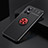 Coque Ultra Fine Silicone Souple Housse Etui avec Support Bague Anneau Aimante Magnetique SD1 pour Realme GT Neo3 5G Rouge et Noir