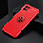 Coque Ultra Fine Silicone Souple Housse Etui avec Support Bague Anneau Aimante Magnetique SD1 pour Realme Narzo 50 4G Rouge