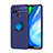 Coque Ultra Fine Silicone Souple Housse Etui avec Support Bague Anneau Aimante Magnetique SD1 pour Realme Q2i 5G Bleu