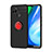 Coque Ultra Fine Silicone Souple Housse Etui avec Support Bague Anneau Aimante Magnetique SD1 pour Realme Q2i 5G Rouge et Noir