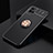 Coque Ultra Fine Silicone Souple Housse Etui avec Support Bague Anneau Aimante Magnetique SD1 pour Realme V11 5G Or et Noir