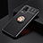 Coque Ultra Fine Silicone Souple Housse Etui avec Support Bague Anneau Aimante Magnetique SD1 pour Vivo iQOO 7 Legend 5G Or et Noir