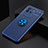 Coque Ultra Fine Silicone Souple Housse Etui avec Support Bague Anneau Aimante Magnetique SD1 pour Vivo iQOO Neo6 5G Bleu