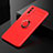 Coque Ultra Fine Silicone Souple Housse Etui avec Support Bague Anneau Aimante Magnetique SD1 pour Vivo iQOO U1 Rouge