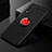 Coque Ultra Fine Silicone Souple Housse Etui avec Support Bague Anneau Aimante Magnetique SD1 pour Vivo iQOO U1 Rouge et Noir