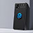 Coque Ultra Fine Silicone Souple Housse Etui avec Support Bague Anneau Aimante Magnetique SD1 pour Vivo iQOO U3 5G Bleu et Noir