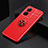 Coque Ultra Fine Silicone Souple Housse Etui avec Support Bague Anneau Aimante Magnetique SD1 pour Vivo iQOO Z6 Pro 5G Rouge