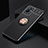 Coque Ultra Fine Silicone Souple Housse Etui avec Support Bague Anneau Aimante Magnetique SD1 pour Vivo T2x 5G Or et Noir