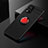 Coque Ultra Fine Silicone Souple Housse Etui avec Support Bague Anneau Aimante Magnetique SD1 pour Vivo V20 (2021) Rouge et Noir