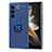 Coque Ultra Fine Silicone Souple Housse Etui avec Support Bague Anneau Aimante Magnetique SD1 pour Vivo V27e 5G Bleu