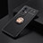 Coque Ultra Fine Silicone Souple Housse Etui avec Support Bague Anneau Aimante Magnetique SD1 pour Vivo X70 Pro 5G Or et Noir