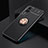 Coque Ultra Fine Silicone Souple Housse Etui avec Support Bague Anneau Aimante Magnetique SD1 pour Vivo Y53s NFC Or et Noir