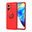 Coque Ultra Fine Silicone Souple Housse Etui avec Support Bague Anneau Aimante Magnetique SD1 pour Xiaomi Mi 10T 5G Rouge