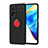 Coque Ultra Fine Silicone Souple Housse Etui avec Support Bague Anneau Aimante Magnetique SD1 pour Xiaomi Mi 10T 5G Rouge et Noir