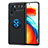 Coque Ultra Fine Silicone Souple Housse Etui avec Support Bague Anneau Aimante Magnetique SD1 pour Xiaomi Poco X3 GT 5G Bleu et Noir