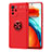 Coque Ultra Fine Silicone Souple Housse Etui avec Support Bague Anneau Aimante Magnetique SD1 pour Xiaomi Poco X3 GT 5G Rouge