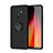 Coque Ultra Fine Silicone Souple Housse Etui avec Support Bague Anneau Aimante Magnetique SD1 pour Xiaomi Redmi 9 Prime India Noir