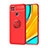 Coque Ultra Fine Silicone Souple Housse Etui avec Support Bague Anneau Aimante Magnetique SD1 pour Xiaomi Redmi 9C Rouge