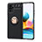 Coque Ultra Fine Silicone Souple Housse Etui avec Support Bague Anneau Aimante Magnetique SD1 pour Xiaomi Redmi Note 10 4G Or et Noir