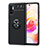 Coque Ultra Fine Silicone Souple Housse Etui avec Support Bague Anneau Aimante Magnetique SD1 pour Xiaomi Redmi Note 10 5G Noir
