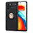 Coque Ultra Fine Silicone Souple Housse Etui avec Support Bague Anneau Aimante Magnetique SD1 pour Xiaomi Redmi Note 10 Pro 5G Or et Noir