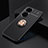 Coque Ultra Fine Silicone Souple Housse Etui avec Support Bague Anneau Aimante Magnetique SD2 pour Huawei P50 Or et Noir