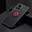 Coque Ultra Fine Silicone Souple Housse Etui avec Support Bague Anneau Aimante Magnetique SD2 pour OnePlus 10R 5G Rouge et Noir