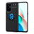 Coque Ultra Fine Silicone Souple Housse Etui avec Support Bague Anneau Aimante Magnetique SD2 pour OnePlus 9 5G Bleu et Noir