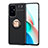 Coque Ultra Fine Silicone Souple Housse Etui avec Support Bague Anneau Aimante Magnetique SD2 pour OnePlus 9 5G Or et Noir