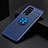 Coque Ultra Fine Silicone Souple Housse Etui avec Support Bague Anneau Aimante Magnetique SD2 pour OnePlus 9 Pro 5G Bleu