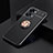 Coque Ultra Fine Silicone Souple Housse Etui avec Support Bague Anneau Aimante Magnetique SD2 pour OnePlus Nord 2T 5G Or et Noir