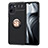 Coque Ultra Fine Silicone Souple Housse Etui avec Support Bague Anneau Aimante Magnetique SD2 pour Realme 10S 5G Or et Noir