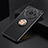 Coque Ultra Fine Silicone Souple Housse Etui avec Support Bague Anneau Aimante Magnetique SD2 pour Realme 11 Pro 5G Or et Noir