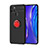 Coque Ultra Fine Silicone Souple Housse Etui avec Support Bague Anneau Aimante Magnetique SD2 pour Realme C12 Rouge et Noir