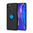 Coque Ultra Fine Silicone Souple Housse Etui avec Support Bague Anneau Aimante Magnetique SD2 pour Realme C25S Bleu et Noir