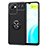 Coque Ultra Fine Silicone Souple Housse Etui avec Support Bague Anneau Aimante Magnetique SD2 pour Realme Narzo 50i Prime Noir