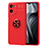 Coque Ultra Fine Silicone Souple Housse Etui avec Support Bague Anneau Aimante Magnetique SD2 pour Realme Q5x 5G Rouge