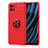 Coque Ultra Fine Silicone Souple Housse Etui avec Support Bague Anneau Aimante Magnetique SD2 pour Realme V11 5G Rouge