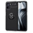 Coque Ultra Fine Silicone Souple Housse Etui avec Support Bague Anneau Aimante Magnetique SD2 pour Realme V30 5G Noir