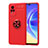 Coque Ultra Fine Silicone Souple Housse Etui avec Support Bague Anneau Aimante Magnetique SD2 pour Vivo V21e 4G Rouge