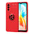 Coque Ultra Fine Silicone Souple Housse Etui avec Support Bague Anneau Aimante Magnetique SD2 pour Vivo V23e Rouge