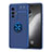 Coque Ultra Fine Silicone Souple Housse Etui avec Support Bague Anneau Aimante Magnetique SD2 pour Vivo X70 5G Bleu