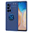 Coque Ultra Fine Silicone Souple Housse Etui avec Support Bague Anneau Aimante Magnetique SD2 pour Vivo X70 Pro+ Plus 5G Bleu