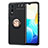 Coque Ultra Fine Silicone Souple Housse Etui avec Support Bague Anneau Aimante Magnetique SD2 pour Vivo Y74s 5G Or et Noir