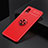 Coque Ultra Fine Silicone Souple Housse Etui avec Support Bague Anneau Aimante Magnetique SD2 pour Xiaomi Civi 1S 5G Rouge