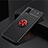 Coque Ultra Fine Silicone Souple Housse Etui avec Support Bague Anneau Aimante Magnetique SD2 pour Xiaomi Civi 5G Rouge et Noir