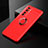 Coque Ultra Fine Silicone Souple Housse Etui avec Support Bague Anneau Aimante Magnetique SD2 pour Xiaomi Mi Note 10 Lite Rouge