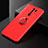 Coque Ultra Fine Silicone Souple Housse Etui avec Support Bague Anneau Aimante Magnetique SD2 pour Xiaomi Poco M2 Rouge