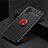 Coque Ultra Fine Silicone Souple Housse Etui avec Support Bague Anneau Aimante Magnetique SD2 pour Xiaomi Poco M5S Rouge et Noir